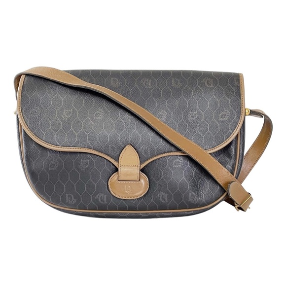 Dior Handbags - Christian Dior gray honeycomb canvas monogram crossbody shoulder bag